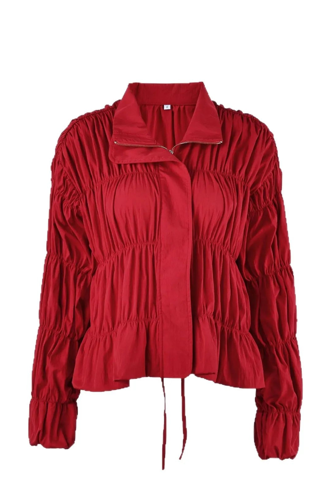 SOERA Sarah Ruched Zip Jacket - Jacket - SOERA-664387-RED-S-85667 Red S