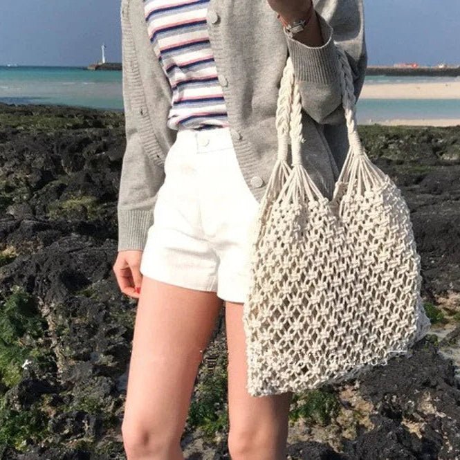 SOERA Margot Woven Beach Tote - Bag - SOERA-632835-WHI-OS-06531 White