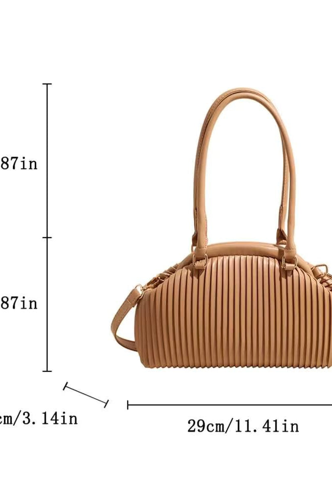 SOERA Mariana Pleated Shoulder Bag - Bag - SOERA-677379-DEF-OS-04615 Coffee