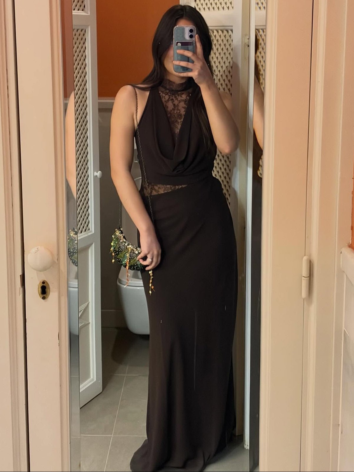 SOERA Beatrice Halter Lace Patchwork Maxi Dress - Dress - S