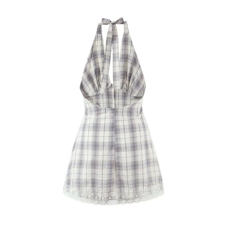SOERA Bianca Diagonal Plaid Knit Mini Dress - Dress - XS