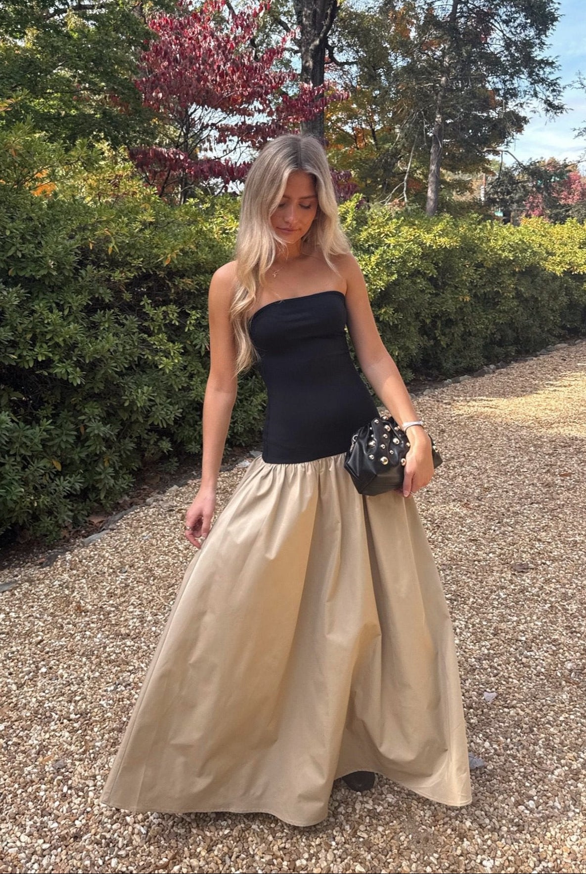 SOERA Sienna Contrast Honor Maxi Dress - Dress - SOERA-284739-NEG-XS-19235 Beige Black XS