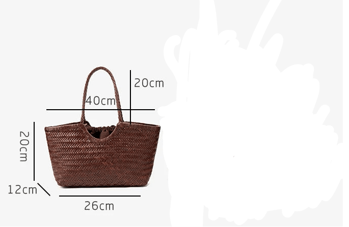 SOERA Beatrice Woven Tote Bag - Handbags - Green Small