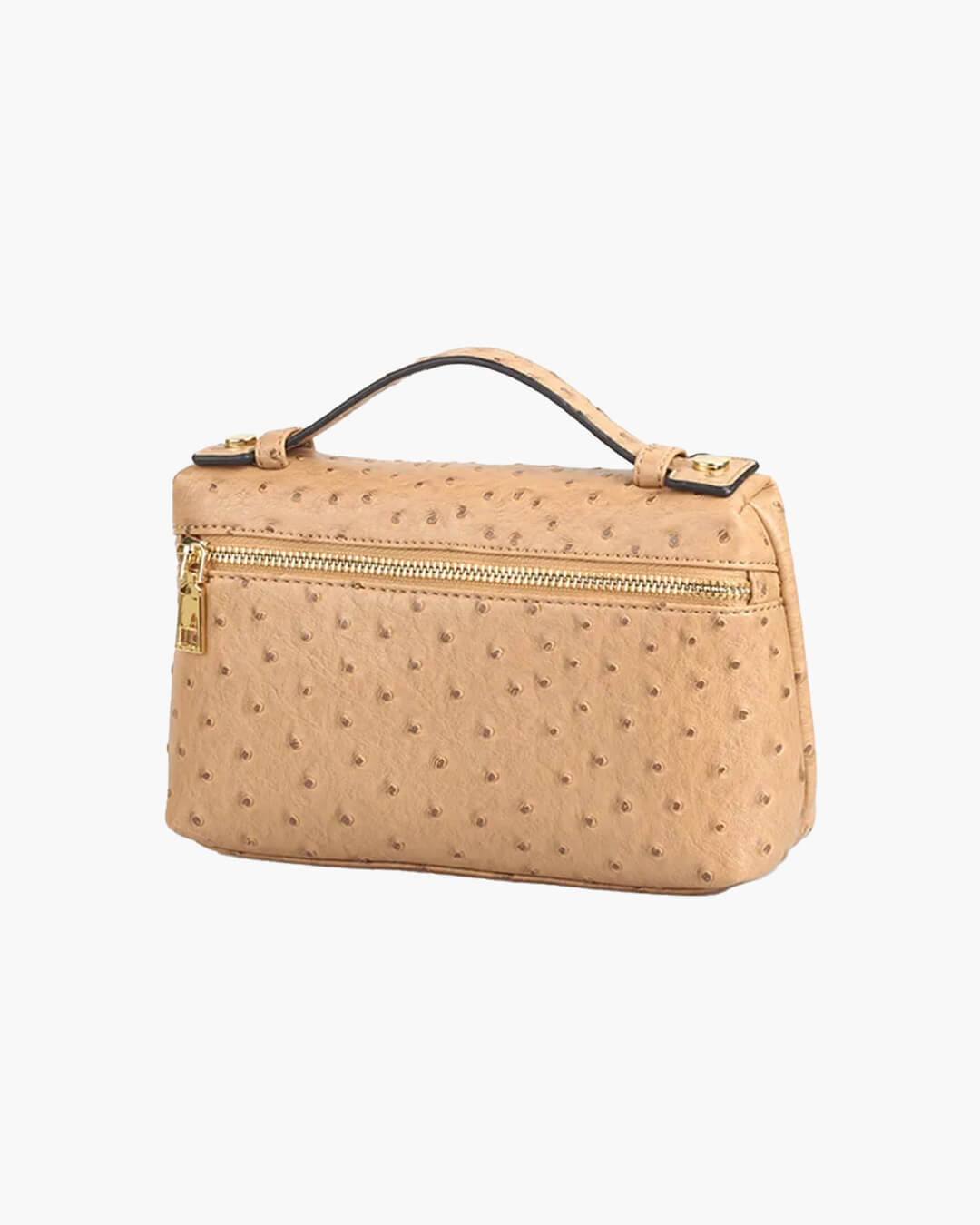 SOERA Bianca Ostrich Pattern Bag - Handbags - Apricot