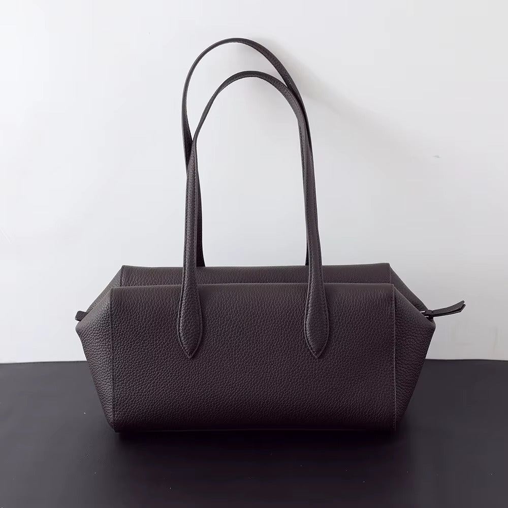 SOERA Elena Genuine Leather Tote Bag - Handbags - Coffee 30