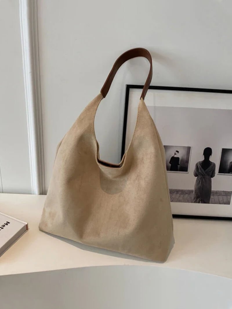 SOERA Jenna suede bag - Handbags - Soera-Jenna-Suede-Bag-Beige Beige