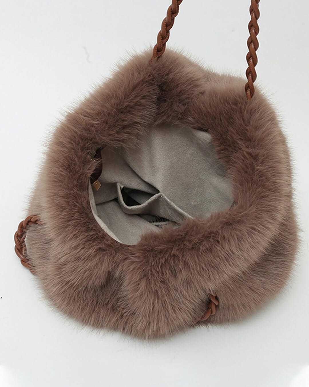 SOERA Loreen Faux Fur Tote Bag - Handbags - 3256810099084014-;qm1765284569702719711 Brown