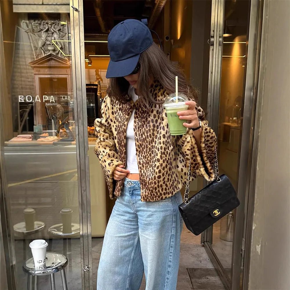 SOERA Rebecca Leopard Faux Fur Jacket - Jacket - SOERA-467139-DEF-OS-56100 M