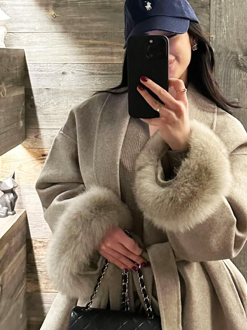 SOERA Grace Faux Fur Coat - jackets - DWOD2-WK406005 Beige S