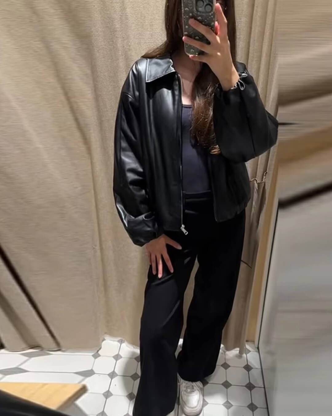 SOERA Jenny Faux Leather Bomber Jacket - Jackets - 1005009936813673-;bJ1765284569266330070 Black S