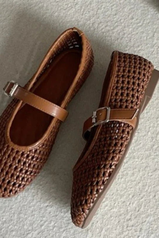 SOERA Elena Mesh Ballet Flat - Shoes - SOERA-926275-BRO-39-88835 Brown 39
