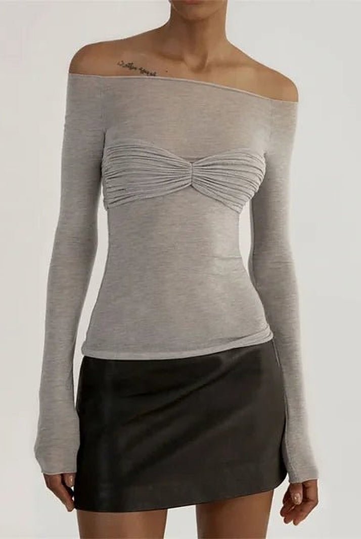 SOERA Sara Mesh Sheer Off-Shoulder Top - Tops - D1-MW459004 black S