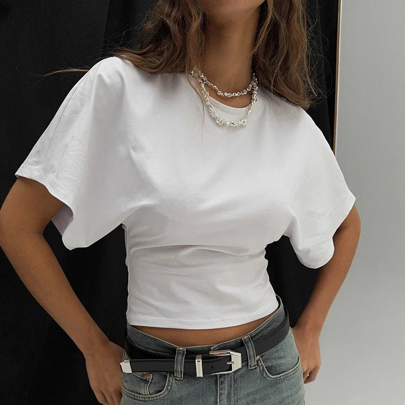 SOERA Sheila Slim Waist Loose Top - Tops - 1005008654281017-;AZ1762998398971195187 White XS
