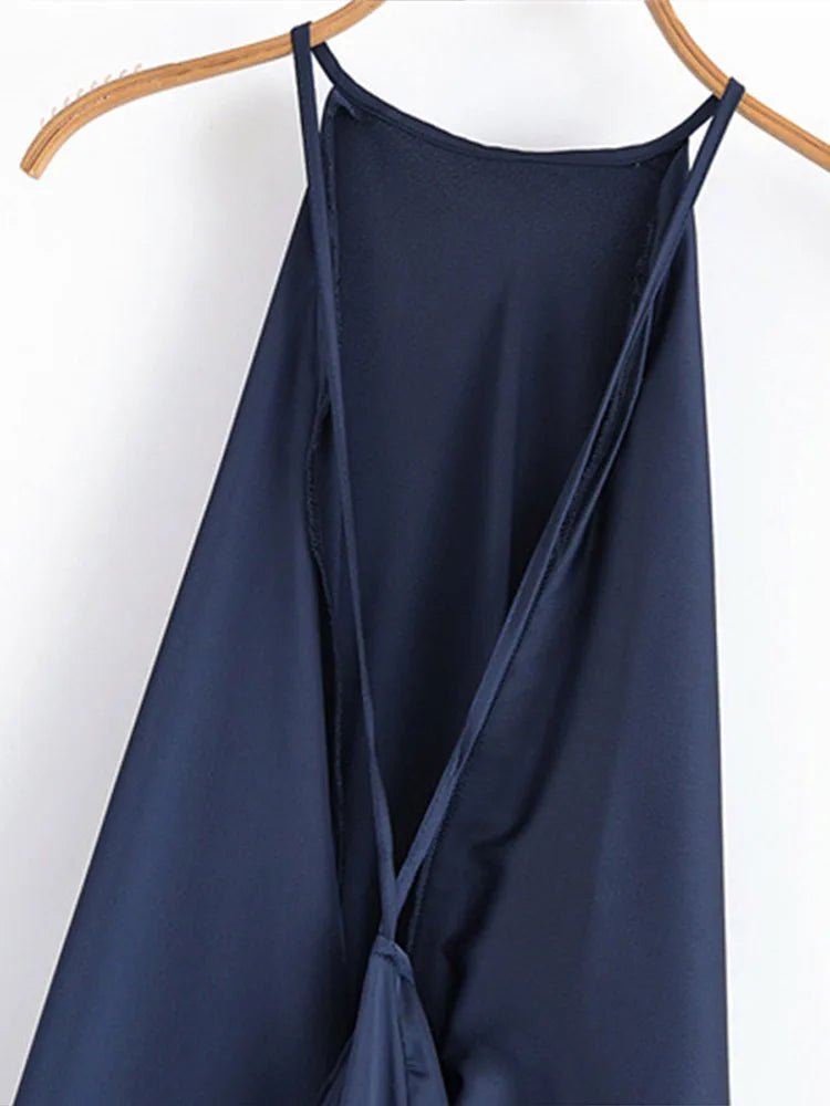 SOERA Vanessa Satin Open-Back Maxi Dress - Dress - SOERA-705219-BLU-XS-91747 Blue XS