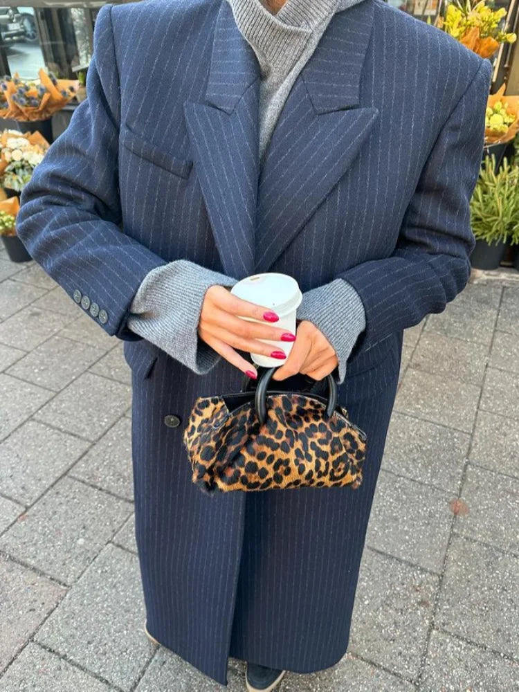Manteau en laine croisé Monica