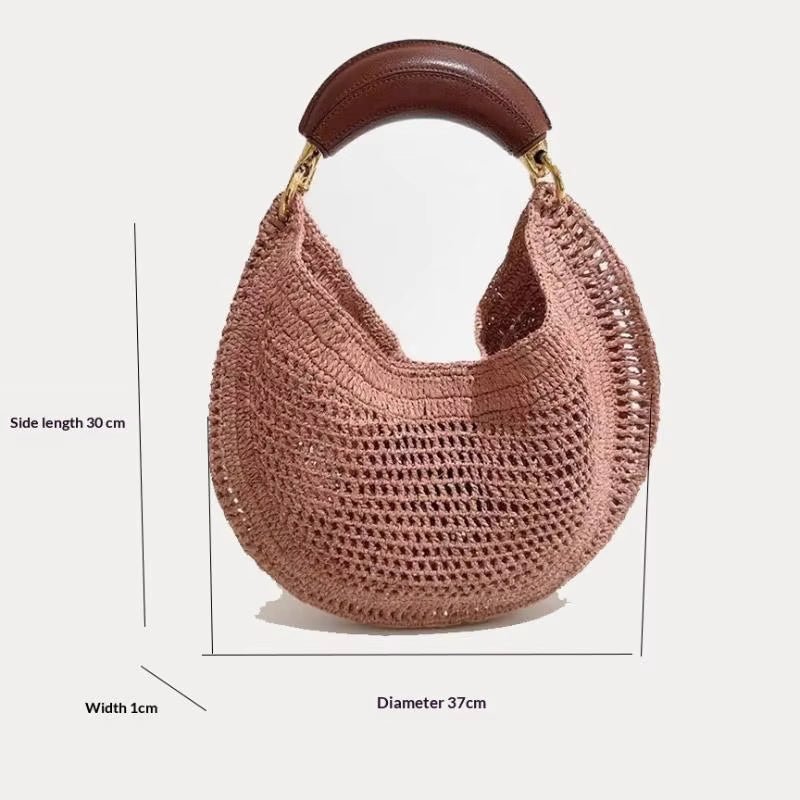 SOERA Amanda Crescent Woven Underarm Bag - Bag -  Green