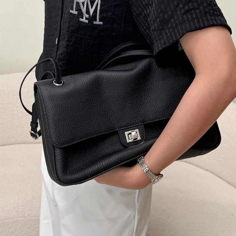 SOERA Miriam Elephant Cowhide Crossbody - Bag - SOERA-999619-DEF-OS-09700 Black