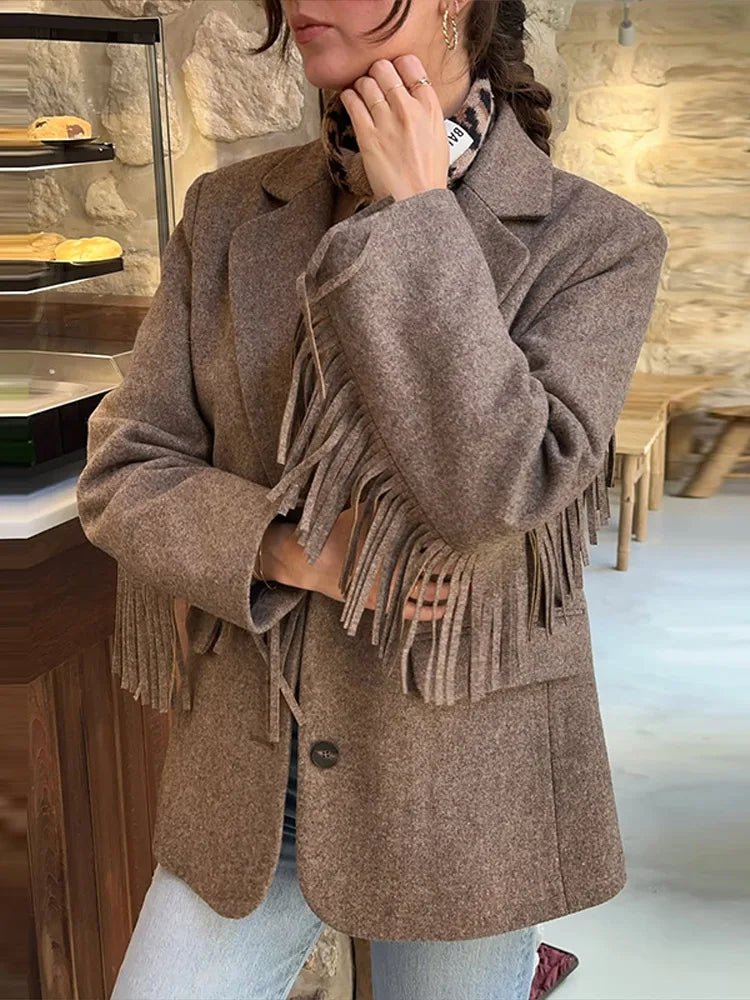 SOERA Anna Tailored Wool Blazer Coat - Blazer -  Beige M