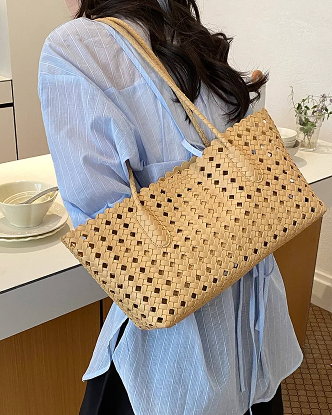 Briana gewebte Strohtasche