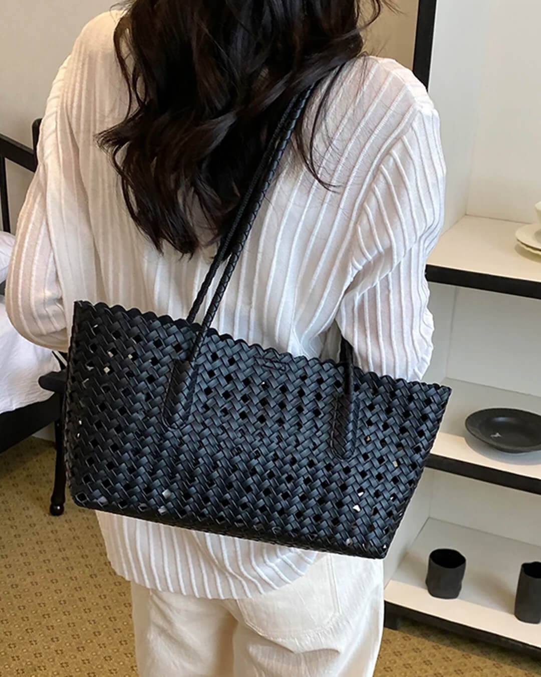 Briana gewebte Strohtasche