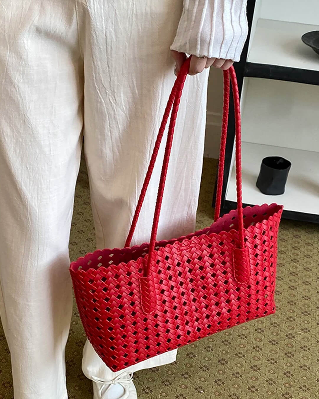 Briana gewebte Strohtasche