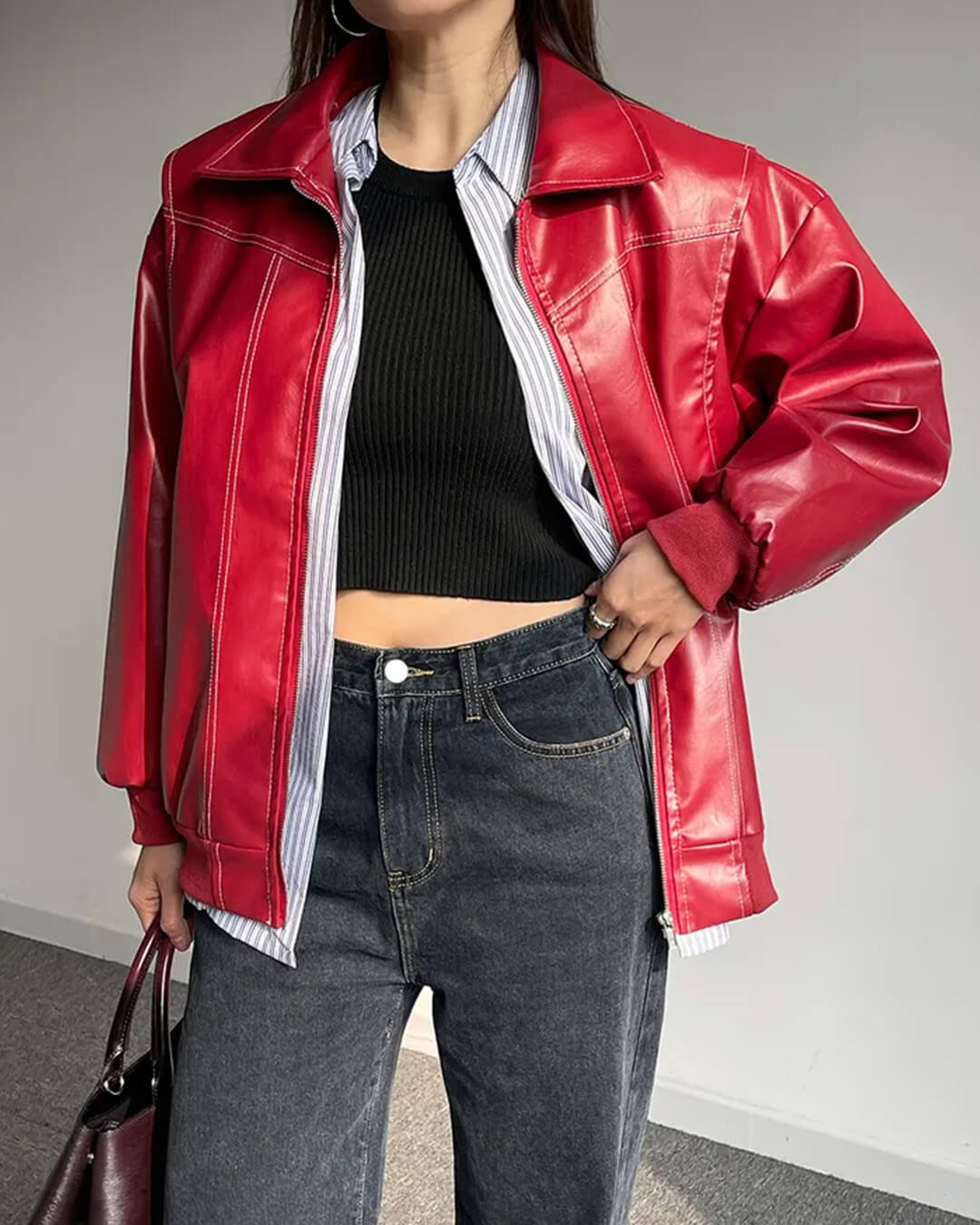 Brooke bomber jakna z zadrgo