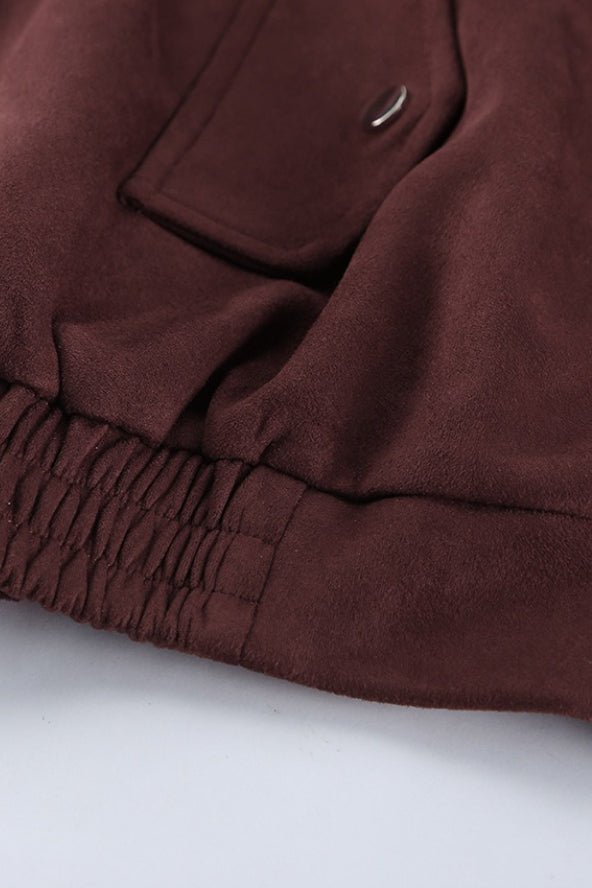 SOERA Linda Relaxed Suede Coat - Coat - SOERA-492035-BRO-S-07459 Brown S