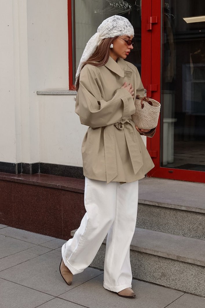 SOERA Joanna Belted Wrap Trench Coat - Coat - SOERA-651587-KHA-S-67139 S