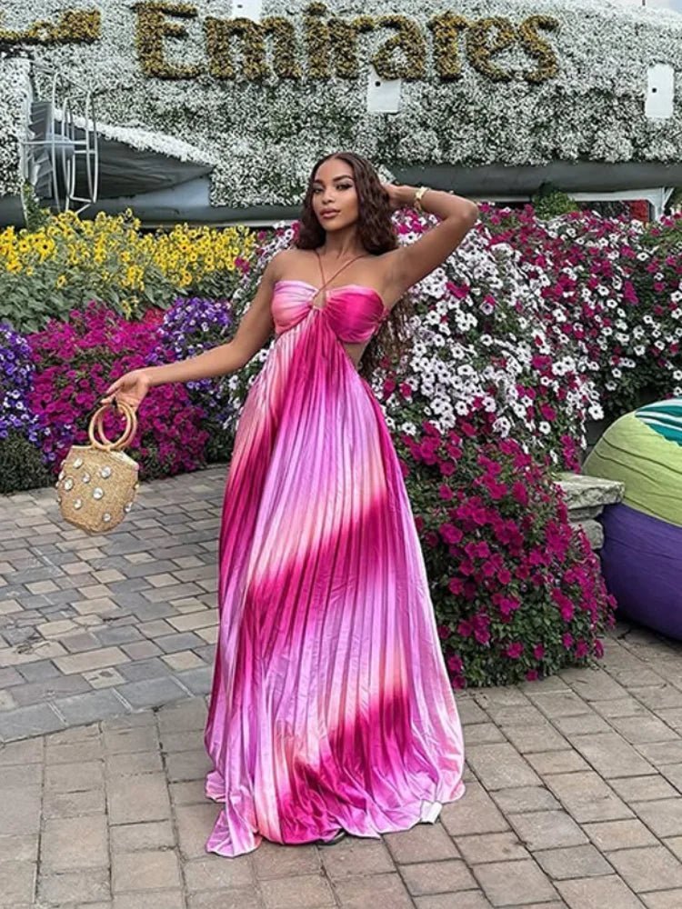 SOERA Lena Ombre Pleated Structured Maxi Dress - Dress - SOERA-919235-DEF-OS-18564 S