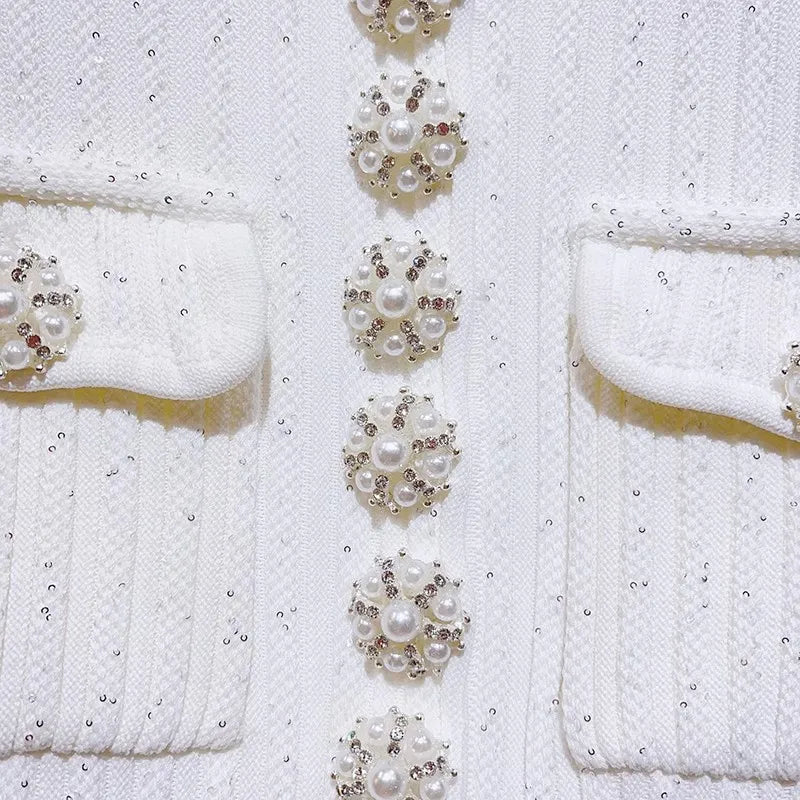 SOERA Bianca Sequined Knit Mini Dress - Dress -  Blue XS
