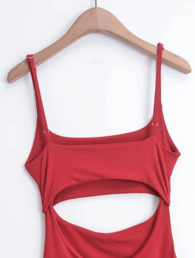 SOERA Violet Backless Sling Dress - Dress -  Red S
