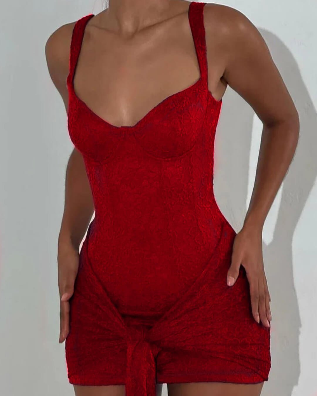 SOERA Amanda Sleeveless Corset Mini Dress - Dresses - 1005010315968452-;yQ1770650334189591051 Red S