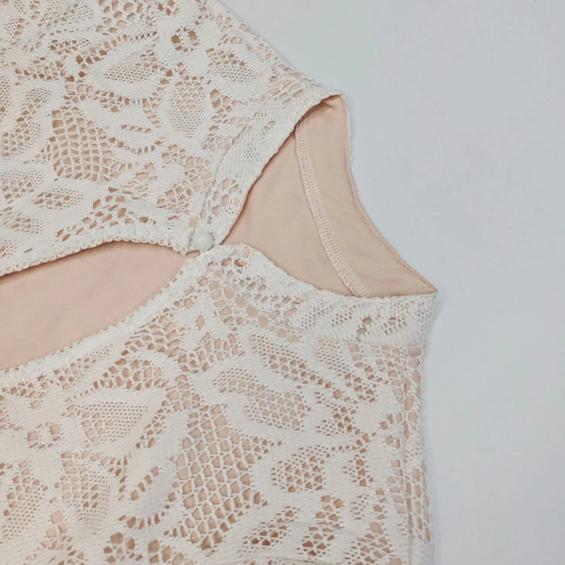 SOERA Amara Cut - Out Lace Mini Dress - Dresses - 3256807978888687-;Ue1765388020739611424 White L