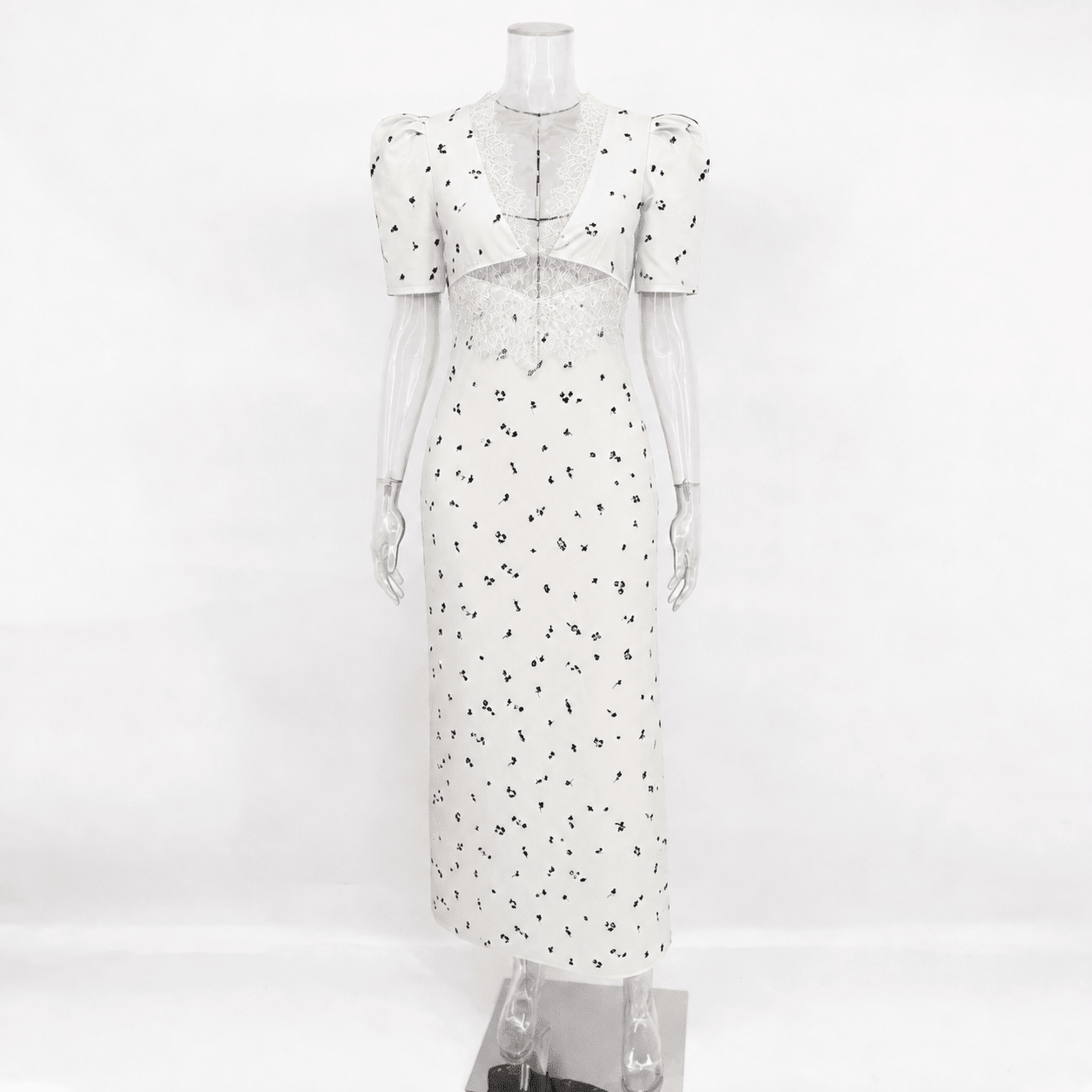 SOERA Diana Puff Sleeve Lace Dress - Dresses - 1005010003890250-;Cr1771252460258696594 White S