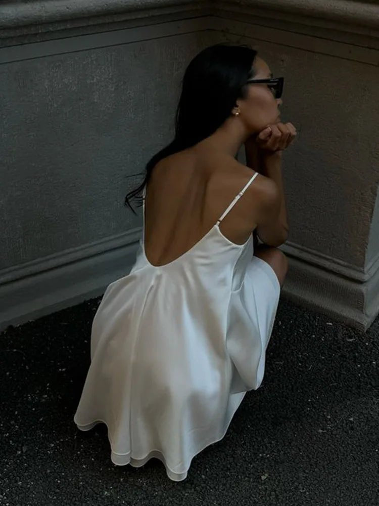 SOERA Jiselle V Neck Satin Mini Dress - Dresses - 1005009724316795-;hB1771345067690764507 S