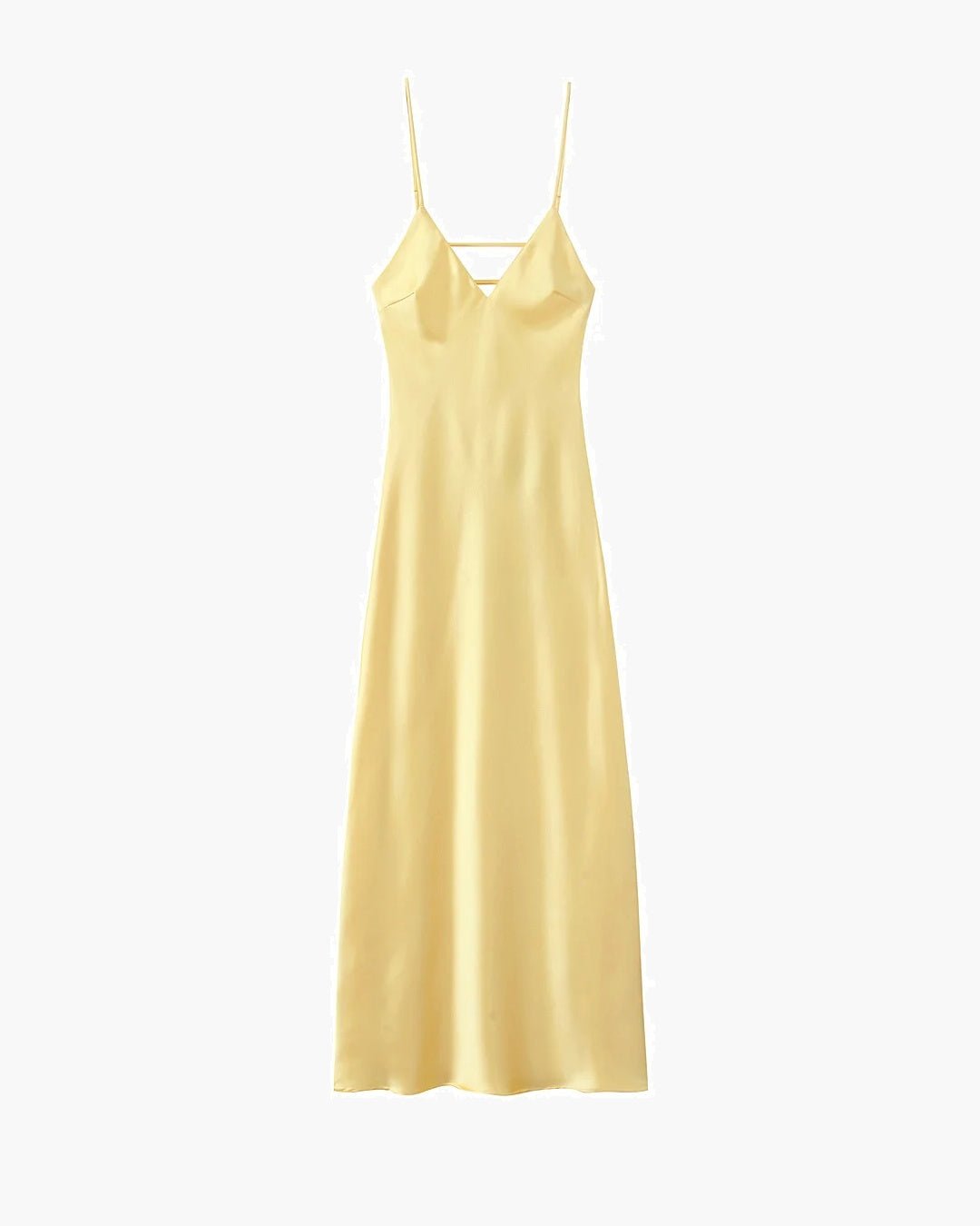 SOERA Kirra Satin Backless Maxi Dress - Dresses -  Yellow XS