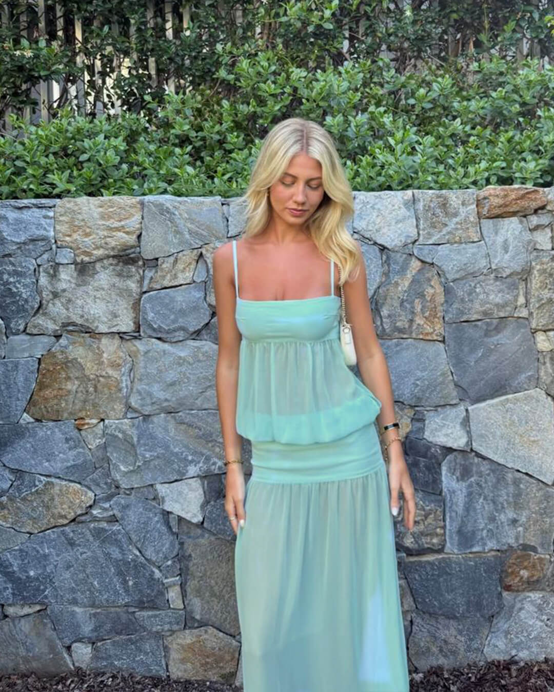SOERA Novalie Hollow Out Bodycon Dress - Dresses -  Light Turquoise M