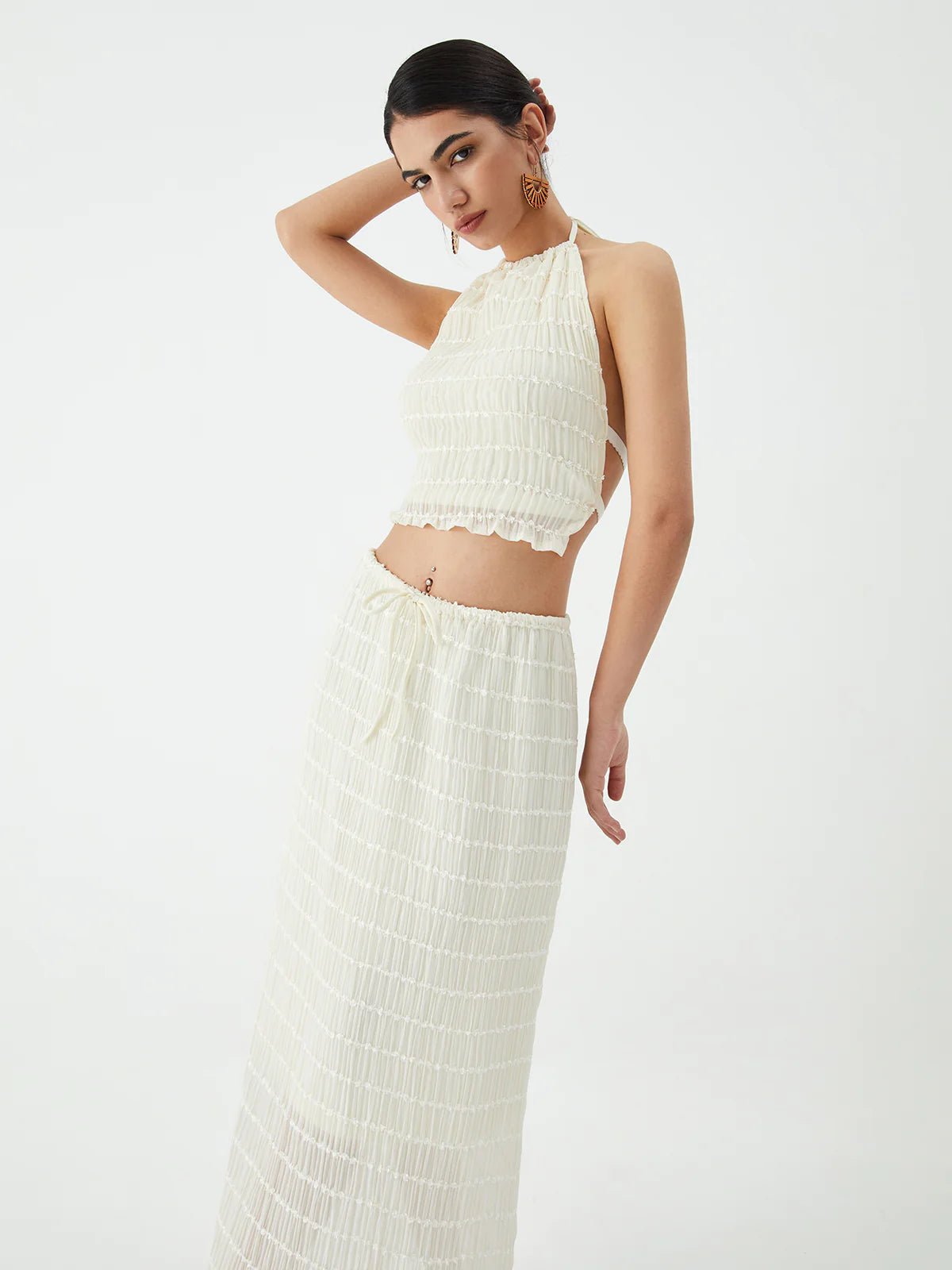 SOERA Valerie two - piece set with frill details - Dresses - DWOD2-WK023005 black S