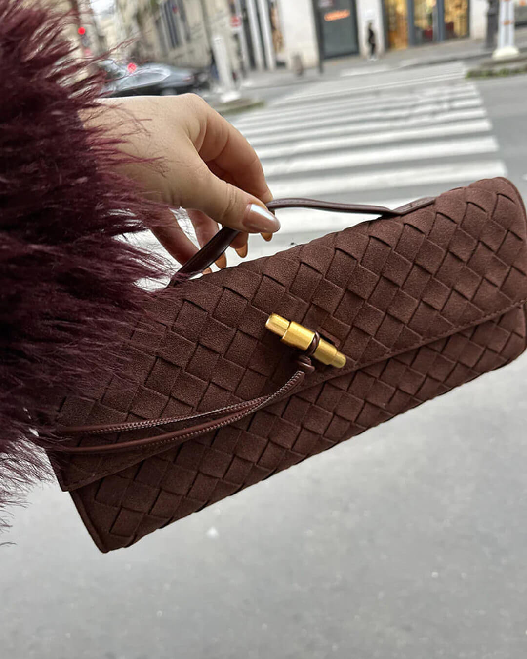 SOERA Bianca Suede Bag - Handbags - Soera-Bianca-Bag-darkbrown Dark Brown