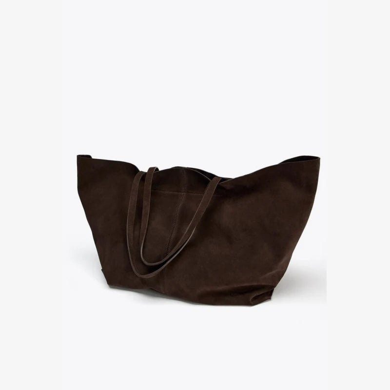 SOERA Cynthia Large Suede Tote Bag - Handbags - 3256809788164235-;Ly1763048698109356055 Dark Brown