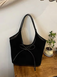 Florence Schleifen-Tasche aus Kunstvelours