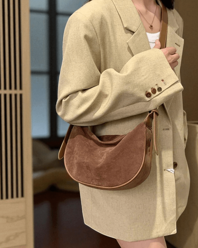 SOERA Lily Faux Suede Bag - Handbags - Soera-Lily-Faux-Suede-Bag-Beige Light Brown Regular