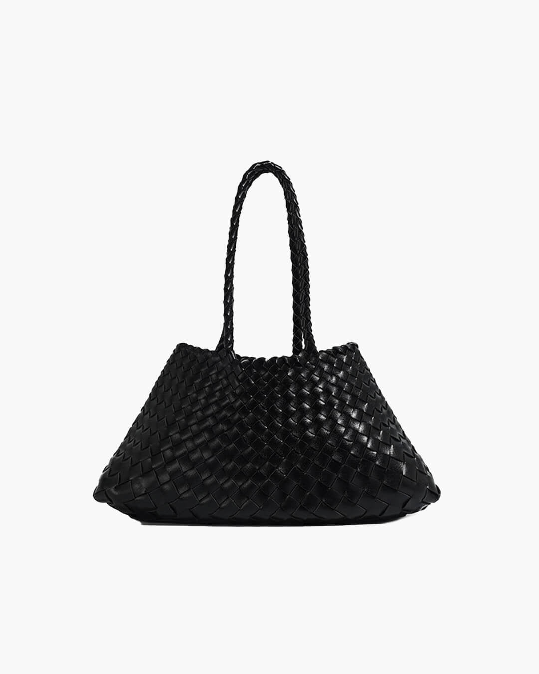 SOERA Marissa Vegan Leather Woven Bag Medium - Handbags - Soera-Marissa-Vegan-Leather-Woven-Bag-Medium-Handbag/Black Black Regular