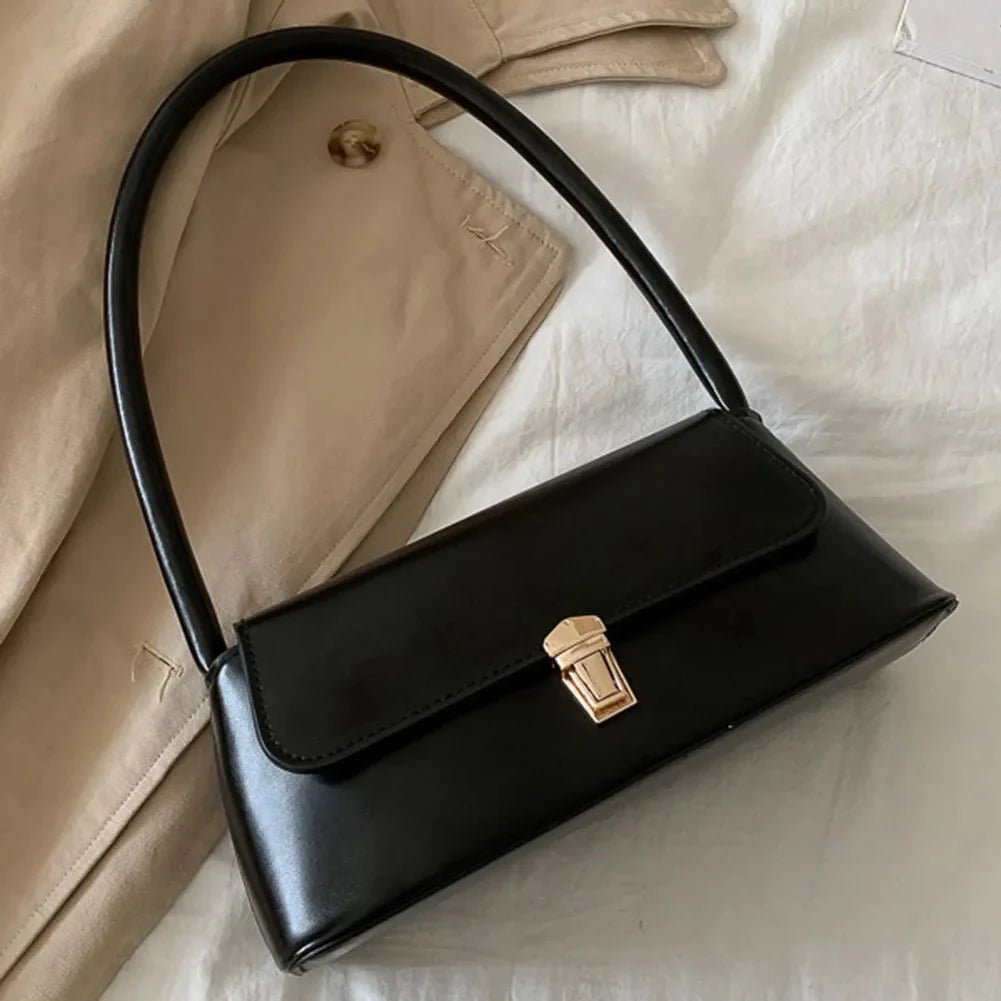 SOERA Tracy Leather Shoulder Bag - Handbags - 3256806228223707-;VZ1754570365850757893 Black