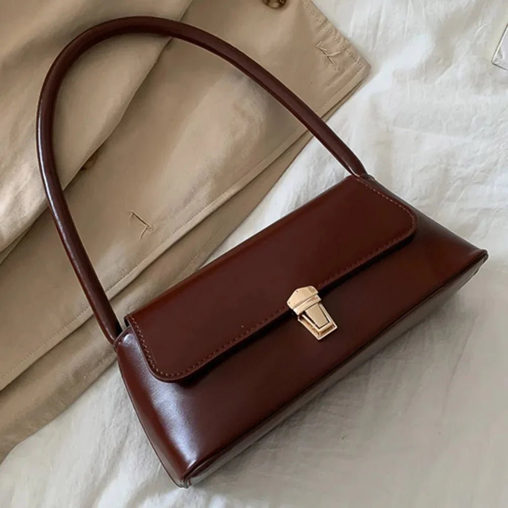 SOERA Tracy Leather Shoulder Bag - Handbags - 3256806228223707-;Wz1754570365850564742 Dark Brown