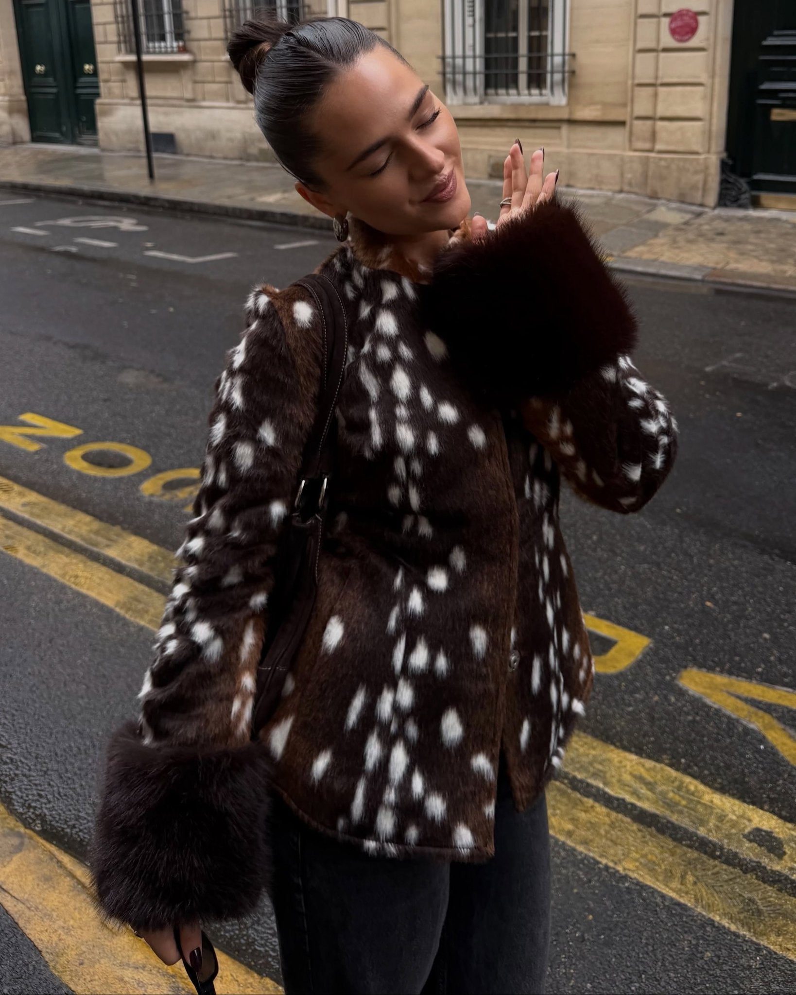SOERA Julia Stand Collar Faux Fur Bambi Jacket - Jacket - SOERA-492931-PIC-M-16899 M