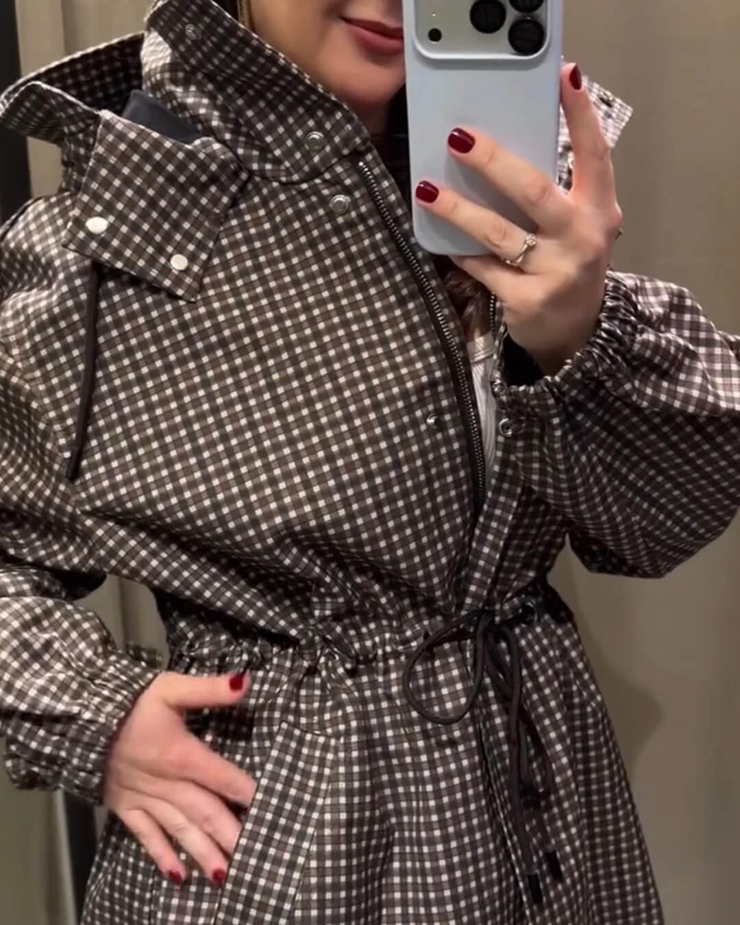 SOERA Katie Plaid Hooded Windbreaker Jacket - Jacket - SOERA-679811-LAT-S-32579 S