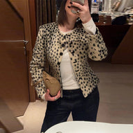 Lily Leopard Faux Fur Cropped Jacket