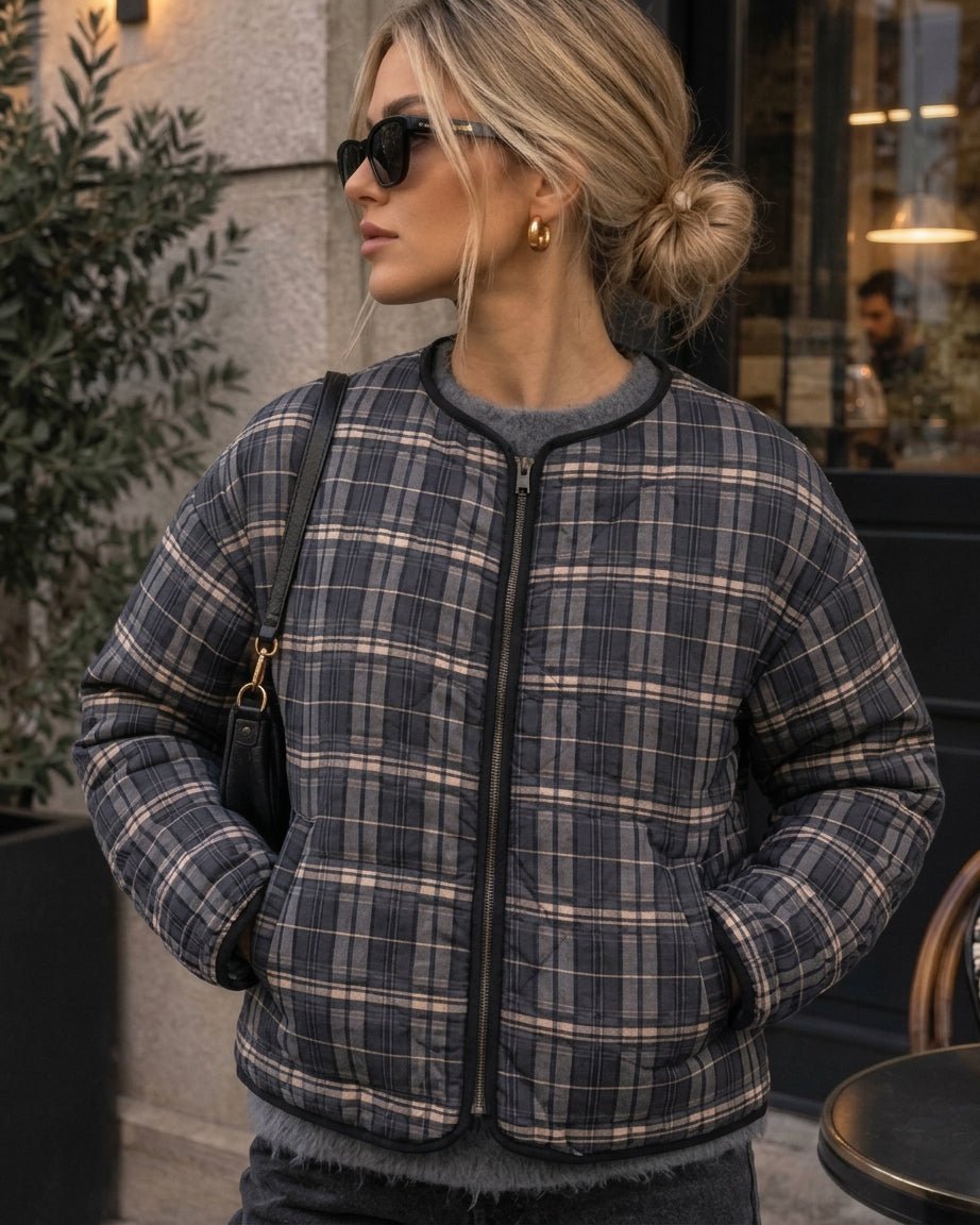SOERA Mary Plaid Padded Jacket - Jacket - SOERA-158531-1-S-66659 Brown Plaid S