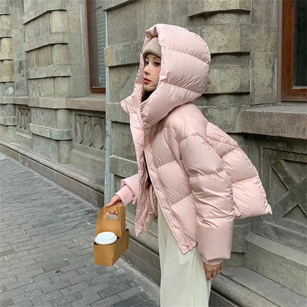 SOERA Bella Thick Hooded Puffer Jacket - Jackets - 3256809473638795-;aW1763832189582526889 Pink S